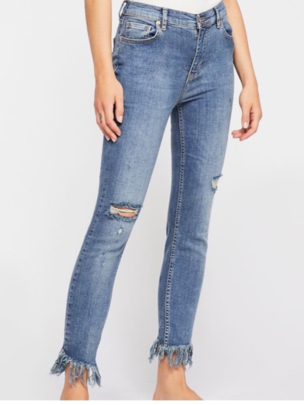 Free people PETITE height jeans/ waist 24